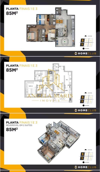 Apartamento, 3 quartos, 85 m² - Foto 2