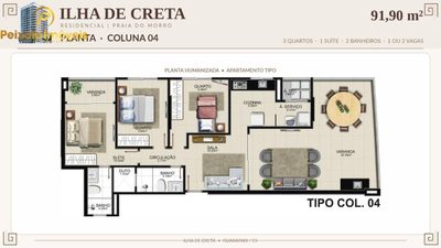 Apartamento, 3 quartos, 92 m² - Foto 2