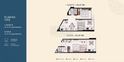 Apartamento, 1 quarto, 36 m² - Foto 1