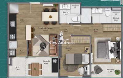 Apartamento, 2 quartos, 56 m² - Foto 2