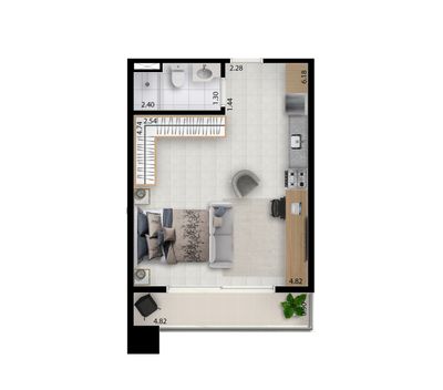 Apartamento, 1 quarto, 39 m² - Foto 4