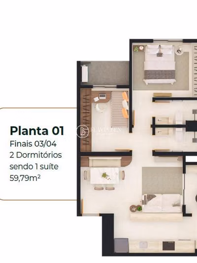 Apartamento, 2 quartos, 58 m² - Foto 2
