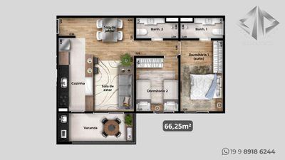 Apartamento, 2 quartos - Foto 4