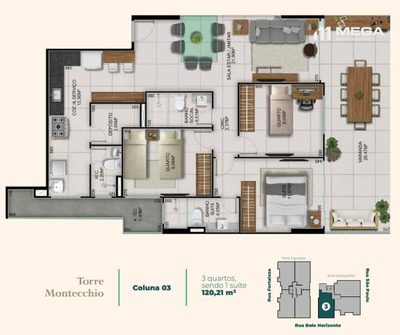 Apartamento, 3 quartos, 120 m² - Foto 2