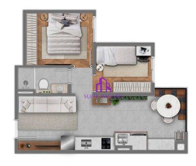 Apartamento, 2 quartos, 40 m² - Foto 5
