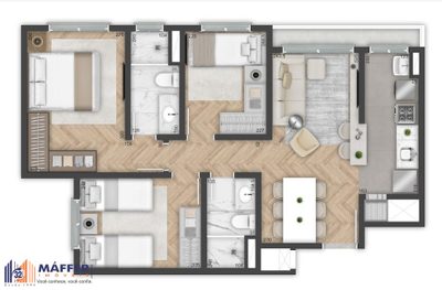 Apartamento, 2 quartos, 67 m² - Foto 4