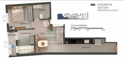 Apartamento, 2 quartos, 55 m² - Foto 1