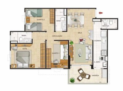 Apartamento, 3 quartos, 85 m² - Foto 2