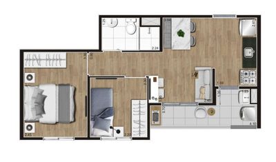 Apartamento, 2 quartos, 50 m² - Foto 5