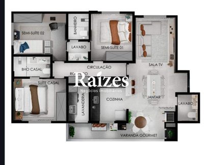 Apartamento, 3 quartos, 95 m² - Foto 3
