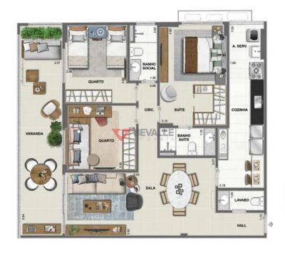 Apartamento, 3 quartos, 106 m² - Foto 3