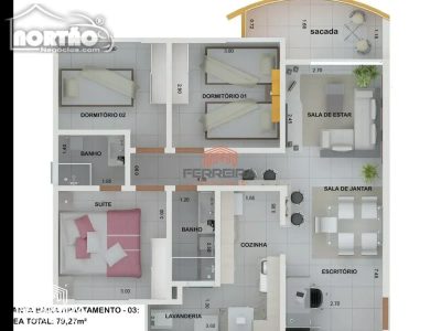 Casa, 3 quartos, 79 m² - Foto 2