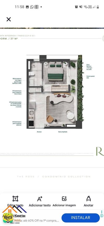 Apartamento, 1 quarto, 37 m² - Foto 2
