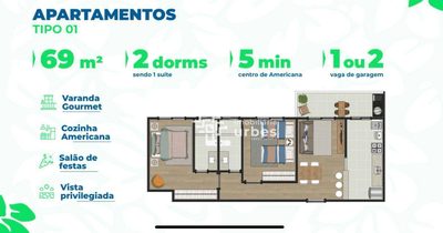 Apartamento, 2 quartos, 69 m² - Foto 3