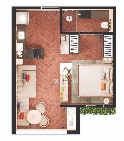 Apartamento, 1 quarto, 44 m² - Foto 2