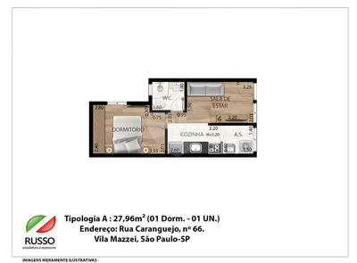 Apartamento, 1 quarto, 27 m² - Foto 5