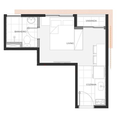 Apartamento, 2 quartos, 30 m² - Foto 3