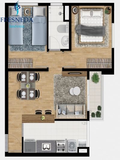 Apartamento, 2 quartos, 47 m² - Foto 3