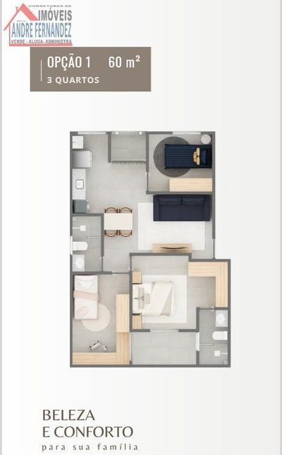 Apartamento, 3 quartos, 61 m² - Foto 4