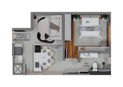 Apartamento, 1 quarto, 42 m² - Foto 4