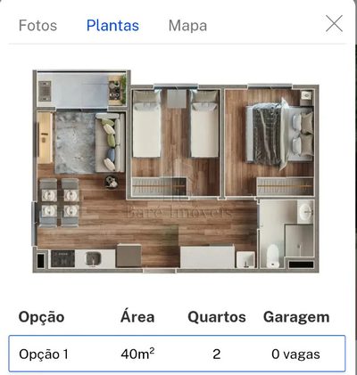 Apartamento, 2 quartos, 40 m² - Foto 3