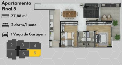 Apartamento, 2 quartos, 77 m² - Foto 4