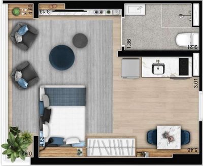 Apartamento, 1 quarto, 29 m² - Foto 4