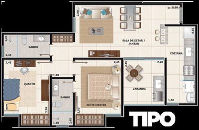 Apartamento, 2 quartos, 72 m² - Foto 3