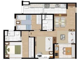 Apartamento, 3 quartos, 67 m² - Foto 2