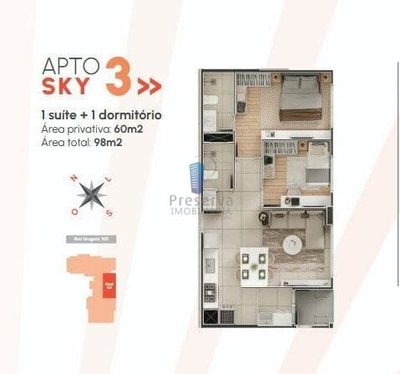 Apartamento, 2 quartos, 60 m² - Foto 2