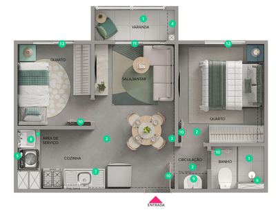 Apartamento, 2 quartos, 32 m² - Foto 5