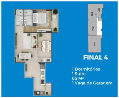 Apartamento, 1 quarto, 65 m² - Foto 4