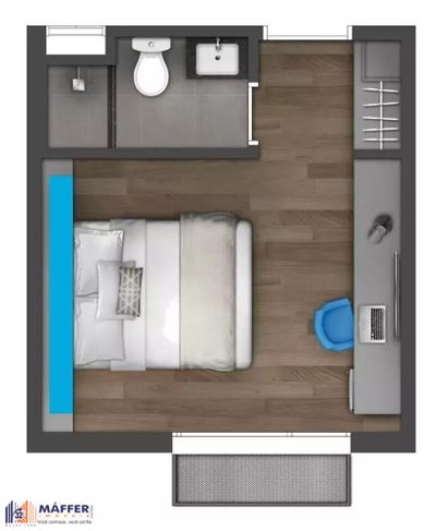 Apartamento, 1 quarto, 19 m² - Foto 2