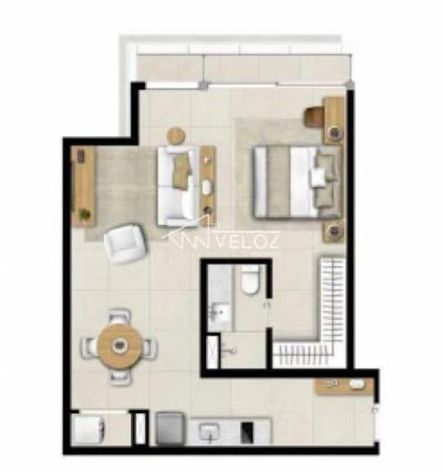 Flat/Apart Hotel, 1 quarto, 55 m² - Foto 5