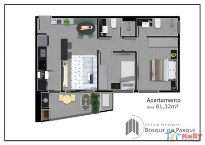 Apartamento, 2 quartos, 61 m² - Foto 4