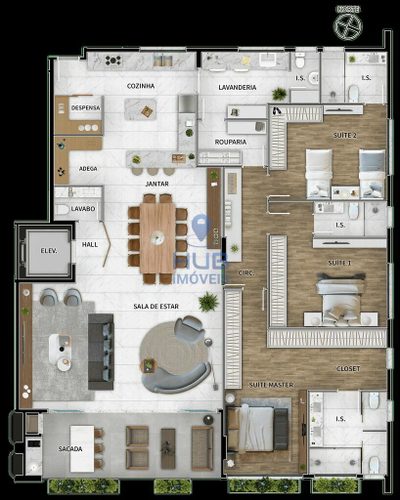 Apartamento, 5 quartos, 849 m² - Foto 2