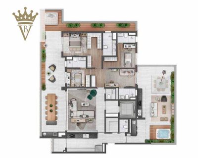 Apartamento, 4 quartos, 292 m² - Foto 1