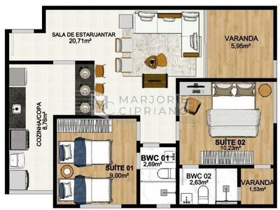 Apartamento, 2 quartos, 62 m² - Foto 4