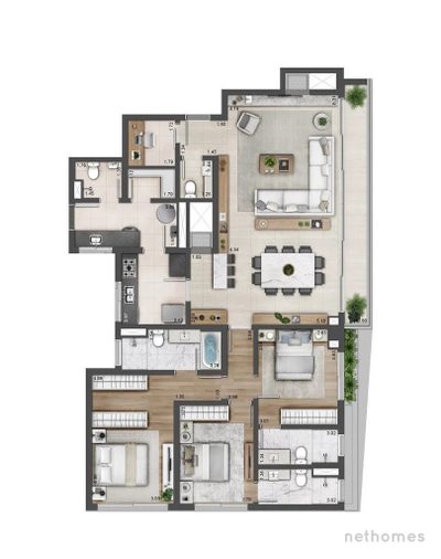 Apartamento, 3 quartos, 159 m² - Foto 3