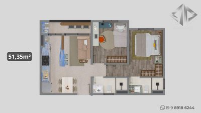 Apartamento, 2 quartos - Foto 4