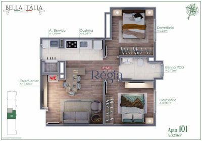 Apartamento, 2 quartos, 52 m² - Foto 5