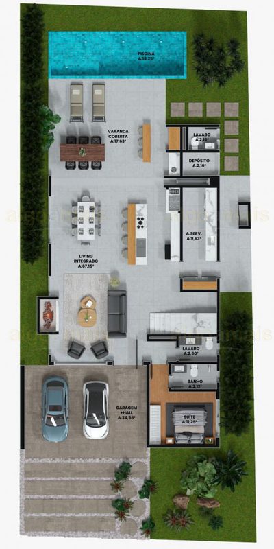 Casa de Condomínio, 5 quartos - Foto 1