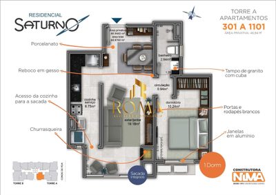 Apartamento, 1 quarto, 46 m² - Foto 5