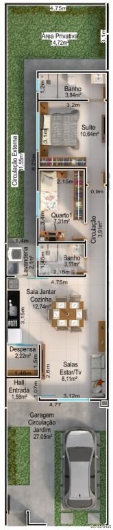Casa, 2 quartos, 66 m² - Foto 1
