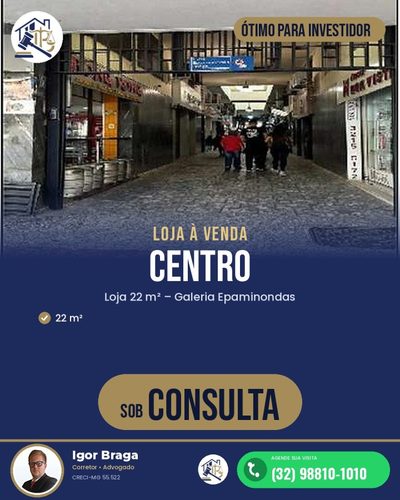 Loja-Salão, 22 m² - Foto 1