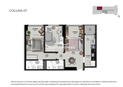 Apartamento, 2 quartos, 58 m² - Foto 2