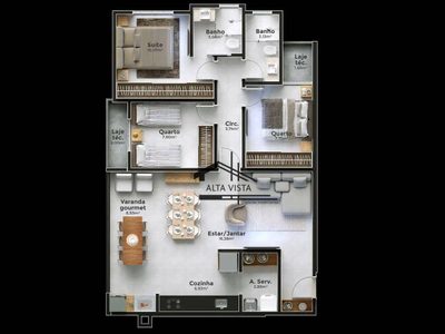 Apartamento, 3 quartos, 82 m² - Foto 3