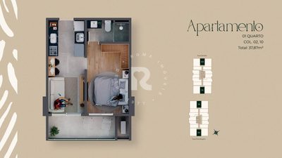 Apartamento, 1 quarto, 37 m² - Foto 2
