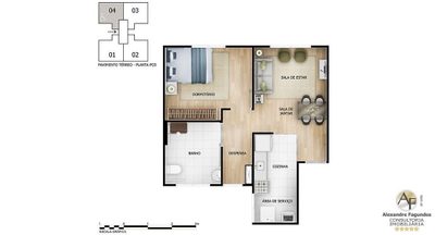 Apartamento, 2 quartos, 42 m² - Foto 2