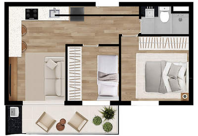 Apartamento, 1 quarto, 39 m² - Foto 4